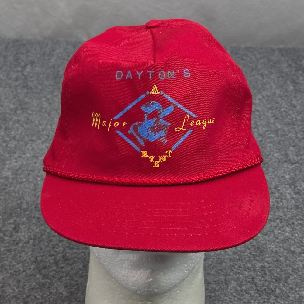 Vintage Daytons Rope Snapback Cap Red Dockers Levis Major League Event Hat 90s